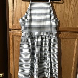 Banana Republic Blue and White Halter Sundress